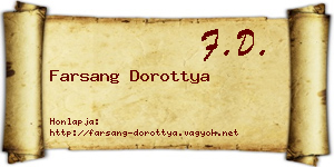 Farsang Dorottya névjegykártya