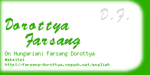 dorottya farsang business card